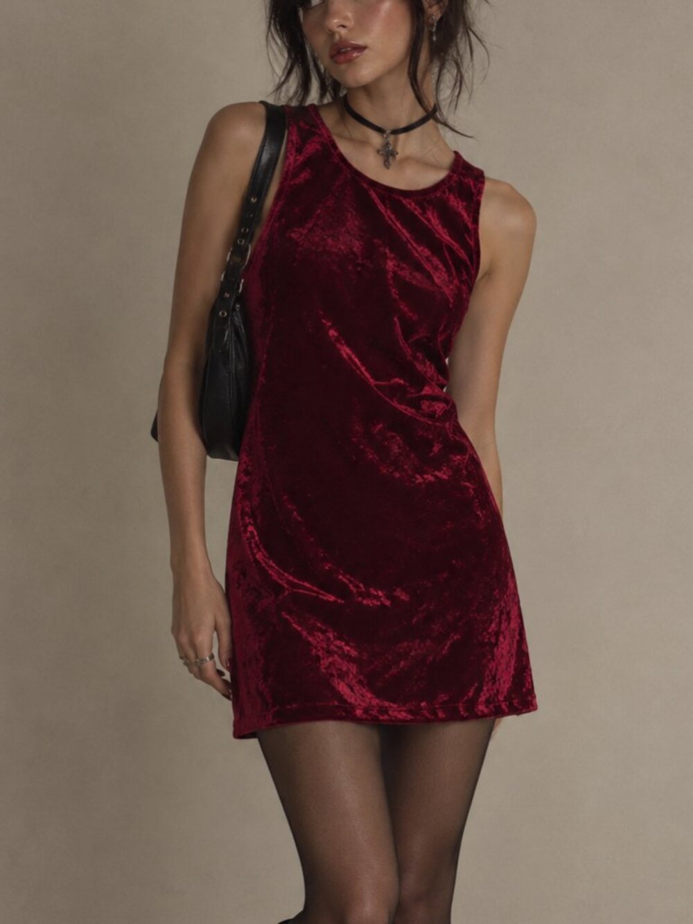 Burgundy Red burnout Velvet Dress whimsigoth fairy grunge witchy ren fair goth